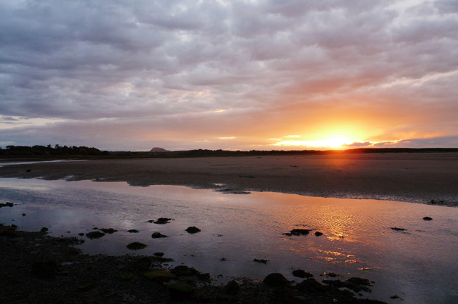 Sunset over Belhaven beach Sunset over Belhaven beach