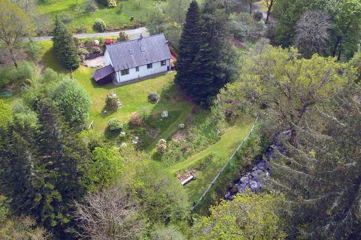 Bluebell Cottage from above Bluebell Cottage from above
