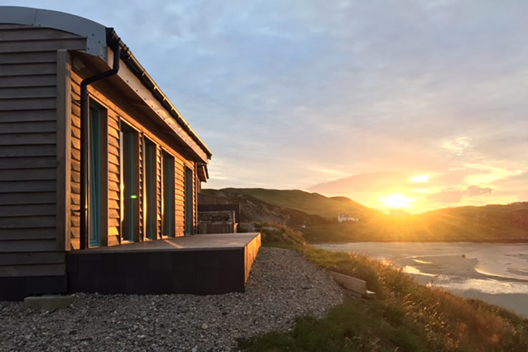 Sunset from Flow Cabin, Uig Sands Sunset from Flow Cabin, Uig Sands